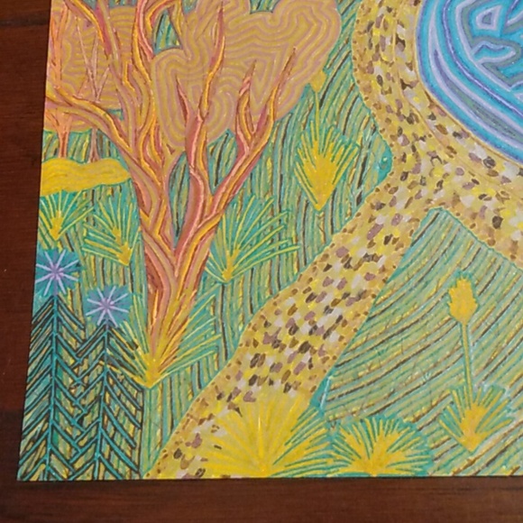 Handmade New One of a Kind Gell Pen Scenic Sailboat Nature Art Card 10x7 Inches - Picture 11 of 16